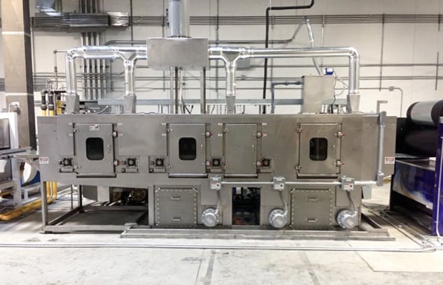 Aqueous in line cleaning system