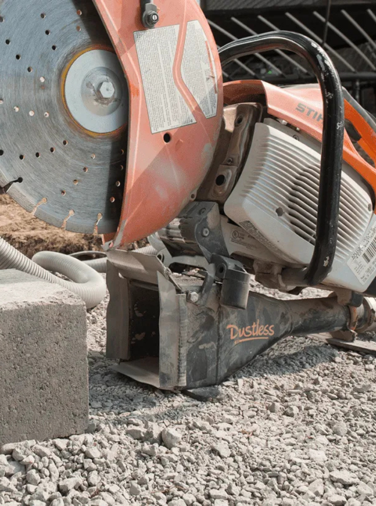 dustless machine on jobsite